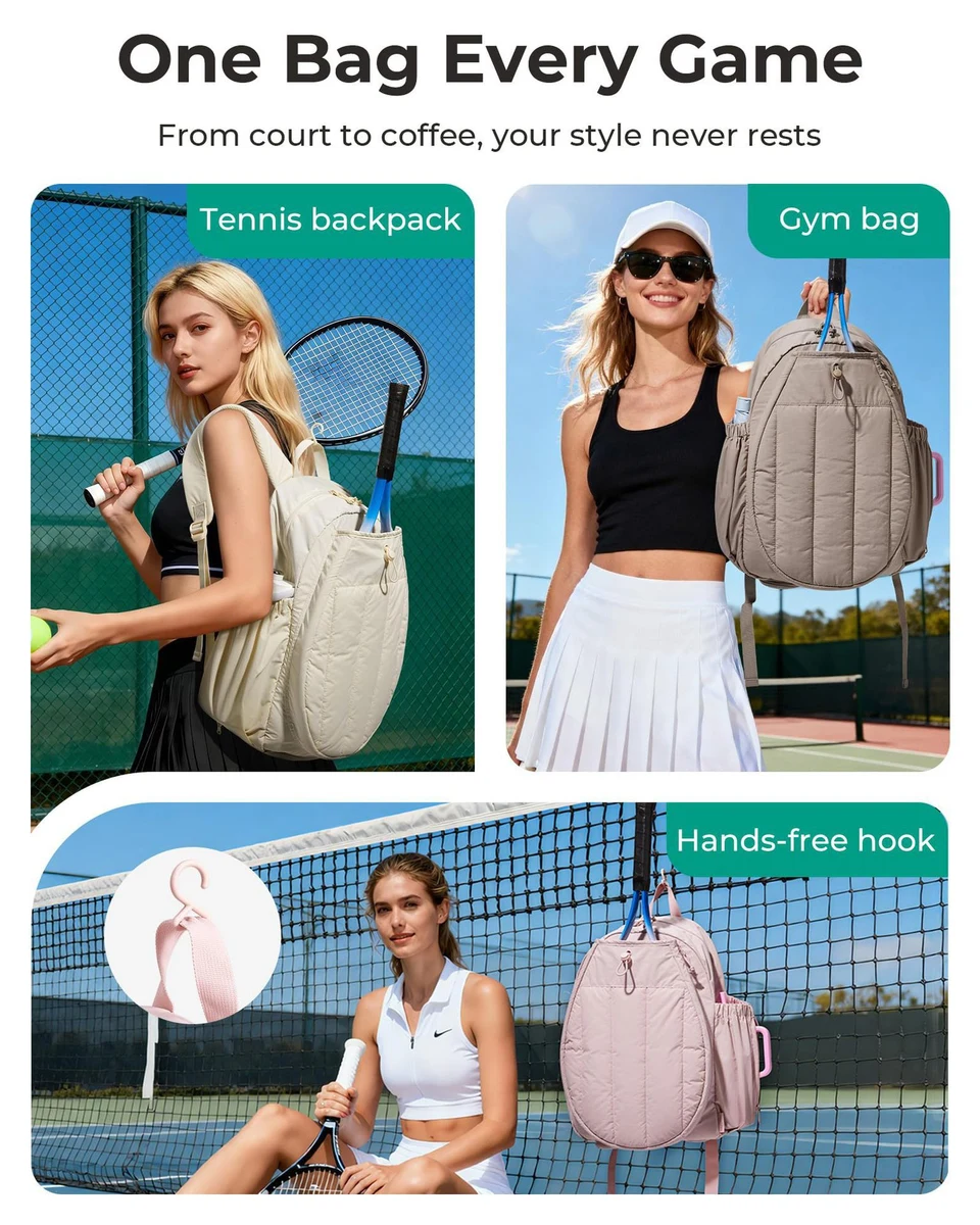 Ivory, Taupe and Pink samples — carrying and hanging examples.