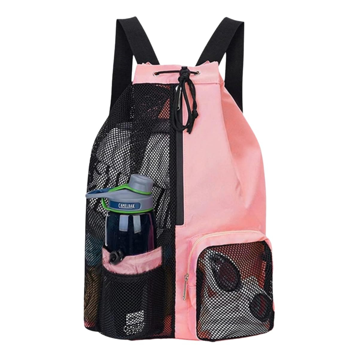Pool to Gym Mesh Drawstring Backpack