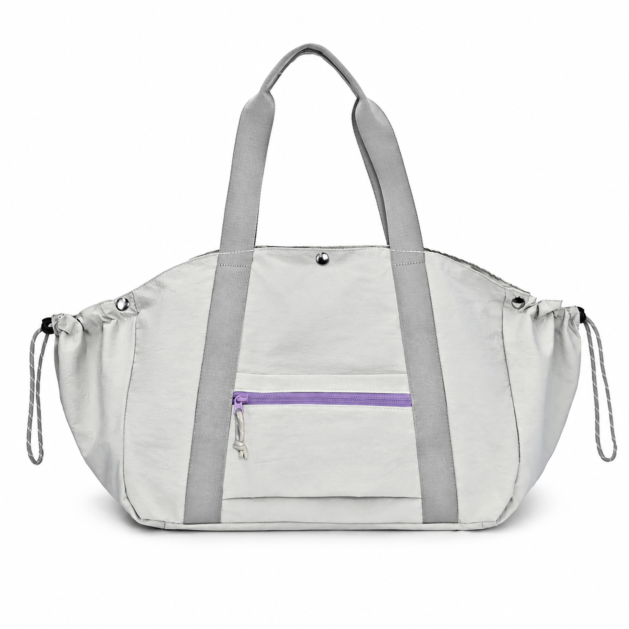 Grey / Lavender sample — rear zip pocket
