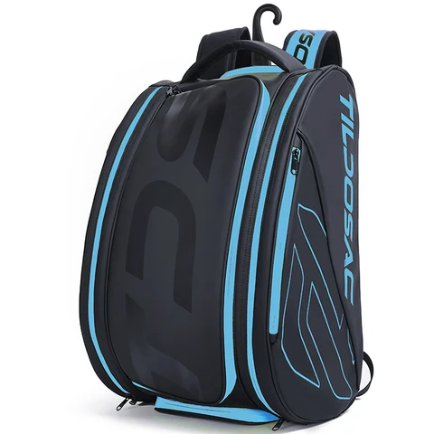 Black and blue TR-002 pickleball and racket backpack